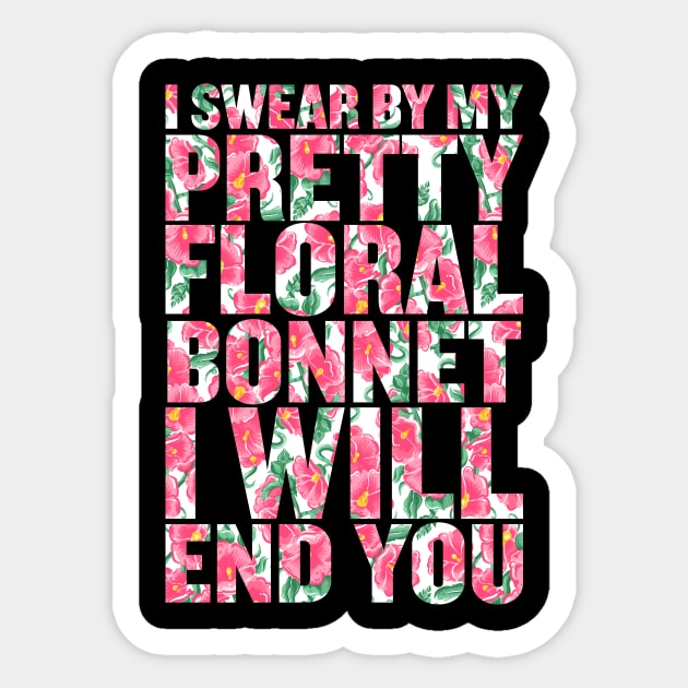 Pretty Floral Bonnet Sticker by CaptHarHar